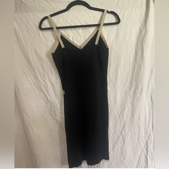 Super Cute Hermes Paris Logo Black Bodycon Stretch Tank Mini Dress Size 2 - Picture 3 of 4